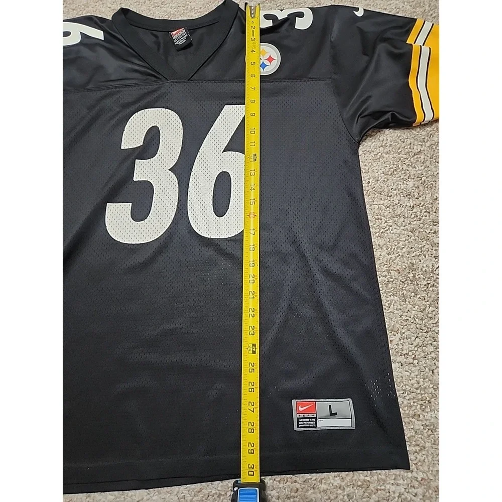 Vintage Pittsburgh Steelers Jersey Mens Large Black NFL Football Nike Bettis‎ 36